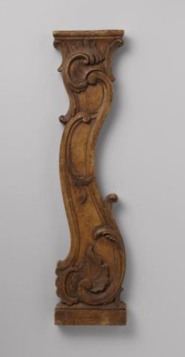 Baluster with carved C- and S-scrolls
