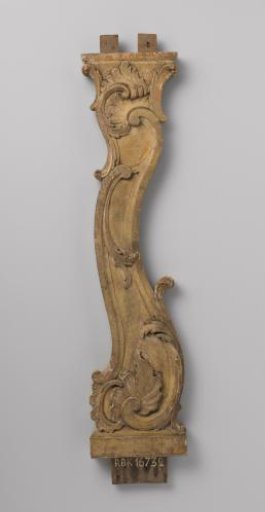 Baluster with punched C- and S-scrolls
