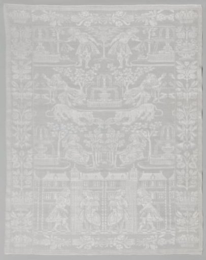 Napkin with scenes from the history of Pyramus and Thisbe
