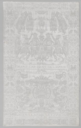 Napkin with the Destruction of the Egyptians in the Red Sea and the Adoration of the Golden Calf