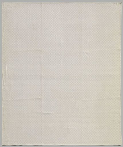 Linen damask tablecloth with a cross-stitch pattern