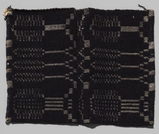 Fragment of double-sided weaving in a pelican pattern