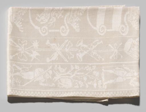 Napkin with the coat of arms of Christian IV of Denmark and the monogram CAK