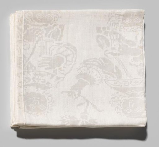 Tablecloth with Louis XIV and Maria Theresa of Austria