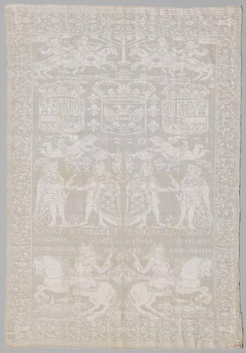 Napkin with Philip V, pretender to the Spanish throne