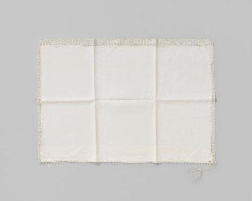 Linen Pillowcase with Bobbin Lace Insert Featuring Coral-Shaped Scrollwork