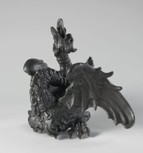 Gargoyle in the form of a dragon, part of a fountain