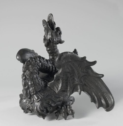 Gargoyle in the form of a dragon, part of a fountain