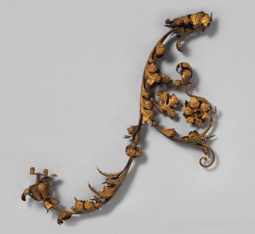 Wall arm of gilded iron, from the Mannheimer collection