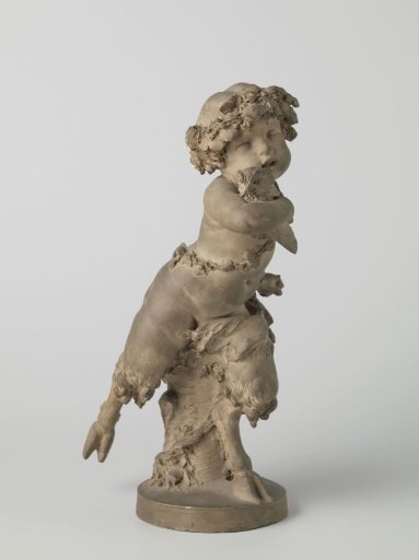 Running little satyr with owl