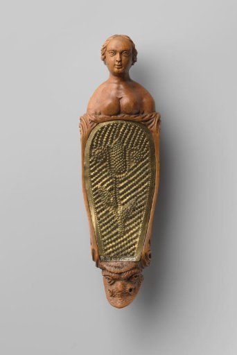 Palmwood File Decorated with a Female Bust and a Monster