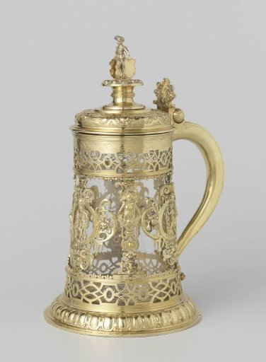 Glass cup in a mount of gilded silver