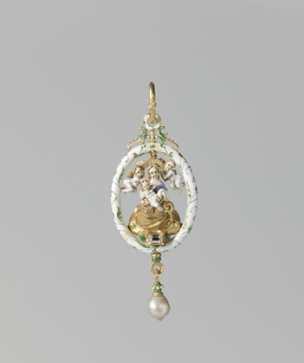 Pendant with Mary and Child and two angels