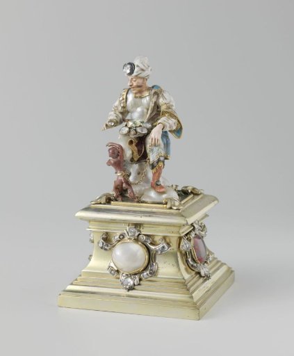Armenian merchant with monkey