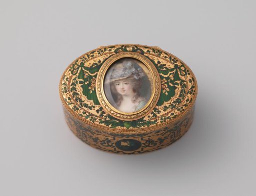 Gold Snuff Box with a Miniature Portrait of a Lady