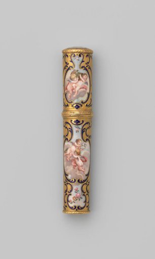 Needle Case with Four Enamelled Scenes