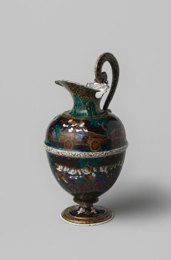 Jug, decorated with music-making women