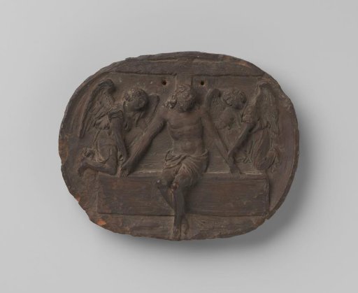 The dead Christ between two angels