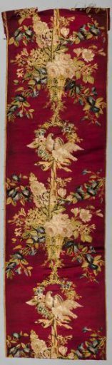 Wall covering of lampas with turtledove pattern