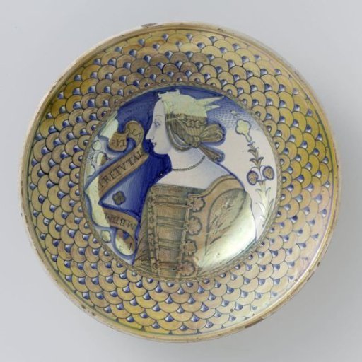 Dish with a young woman