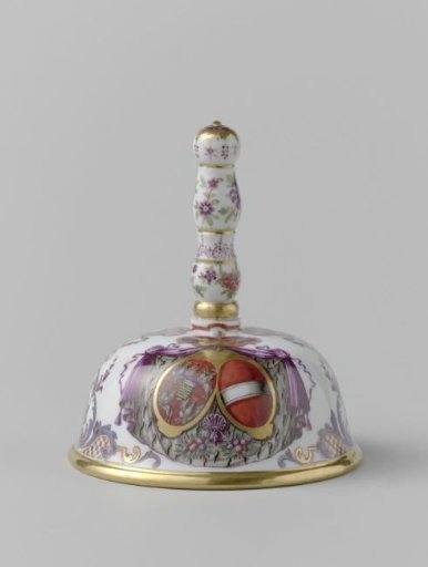 Hand bell with the alliance arms of Frederick Augustus II of Saxony and Maria Josepha of Austria