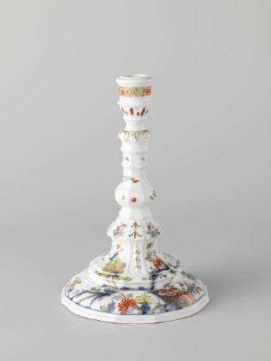 Candelabrum, multicolored painted with Indian flowers
