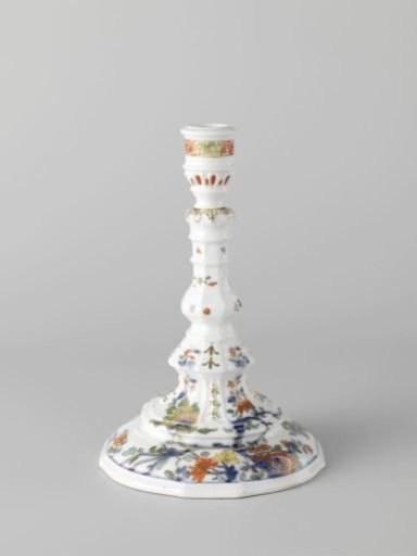 Candelabrum, multicolored painted with Indian flowers