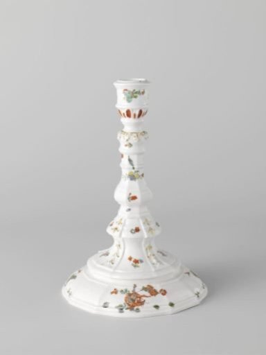 Candlestick, multicolored painted with a Kakiemon decoration
