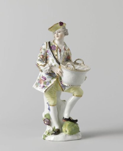Gardener with a flower basket