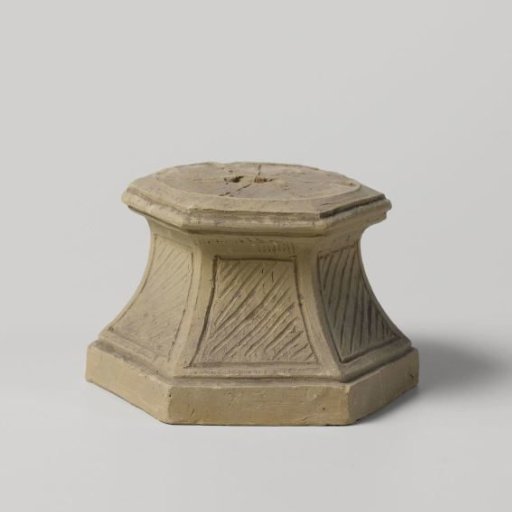Hexagonal Clay Pedestal, Belonging to Design for a Flower Stand