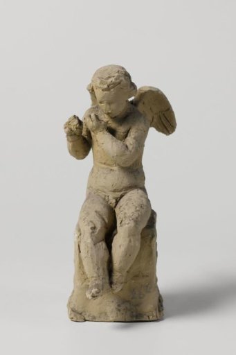 Winged Putto playing the flute
