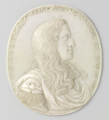 Medallion portrait of stadtholder Willem III (1650-1702)
