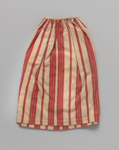 Petticoat of Red and White Striped Calico