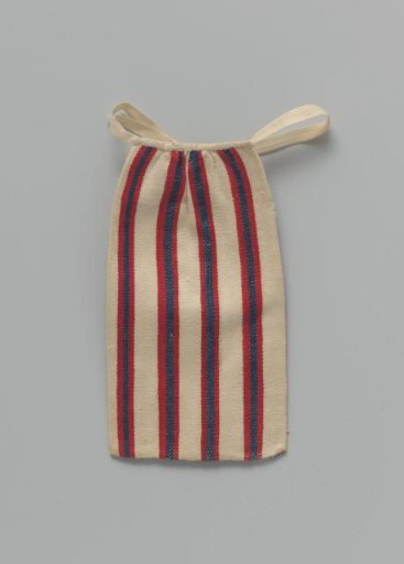 Pocket of Red and White and Black Striped Calico