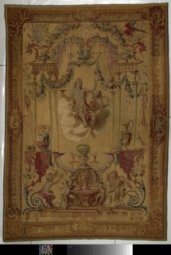 Tapestry with Bacchus as personification of autumn