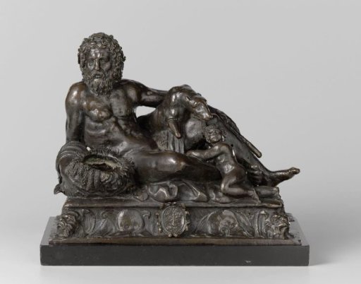 Inkwell with the Tiber, Romulus and Remus with the she-wolf, and the Della Rovere coat of arms