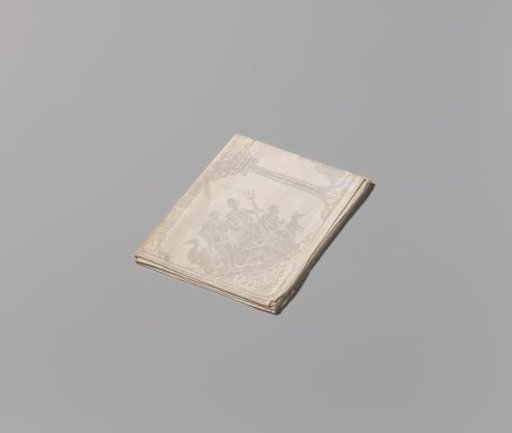 Napkin with the five continents