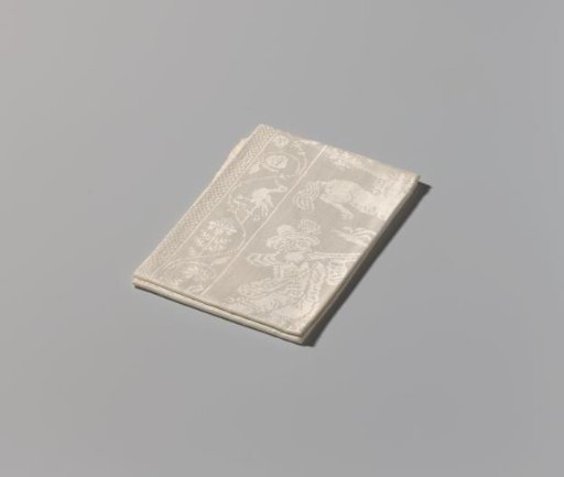 Serviette with a hunting scene