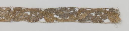 Strip of Gold and Silver Lace with Interlacing Vines
