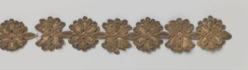 Gold Passementerie with Linked Large Stylized Flowers
