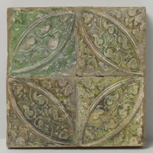 Four tiles with a four-pointed star within a circle