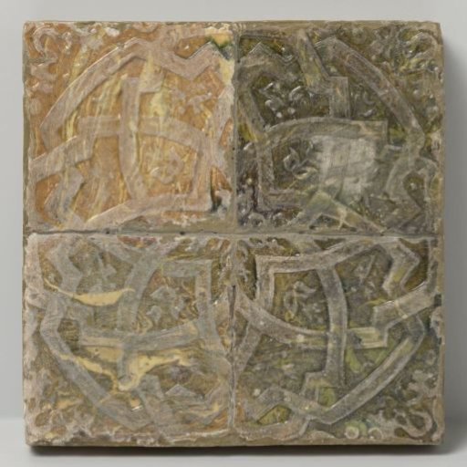 Field of four tiles forming a star together