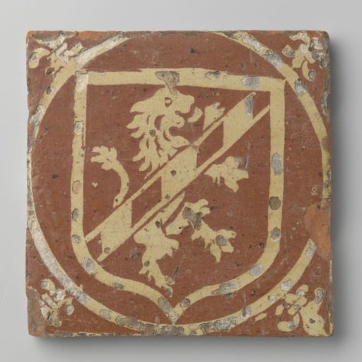 Tile with a coat of arms