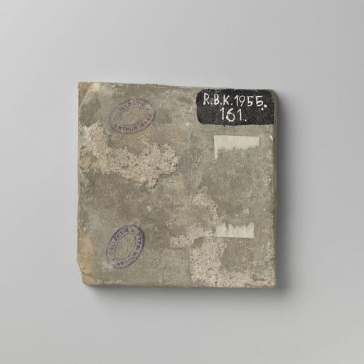 Tile with a sailing ship