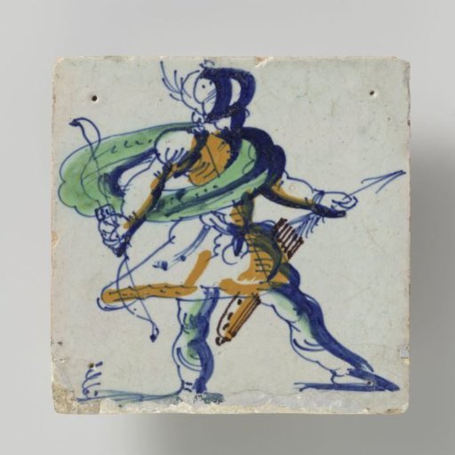 Tile with an archer