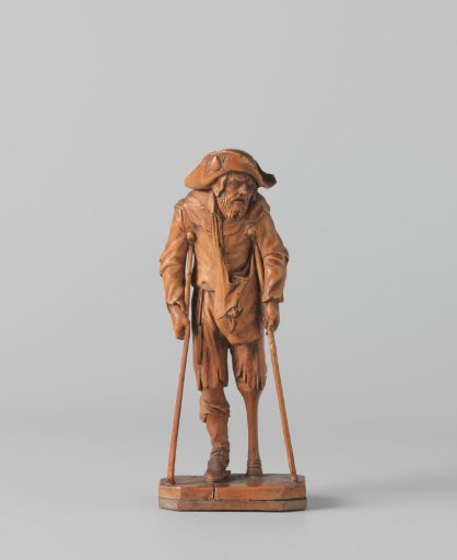 Beggar with a wooden leg