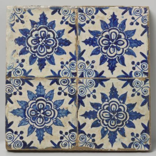 Field of four tiles with rosettes