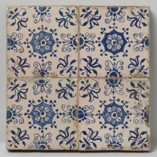 Field of four tiles with rosettes