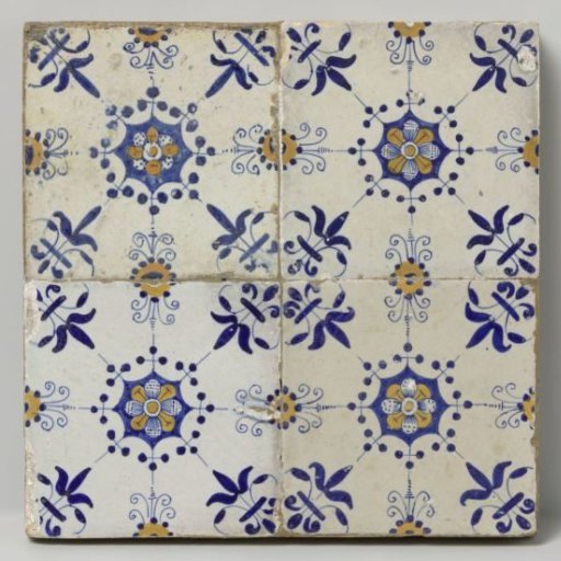 Field of four tiles with rosettes