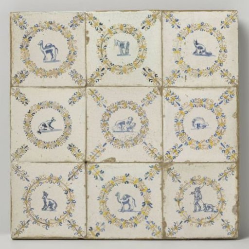 Field of nine tiles with animals